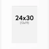 Passepartout Hvid Standard (Hvid kerne) 24x30 cm (13x19)