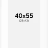 Passepartout Hvid Standard (Hvid kerne) 40x55 cm (28x43)