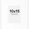 Passepartout Hvid Standard (Hvid kerne) 10x15 cm (4,5x6,5)