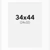 Passepartout Hvid Standard (Hvid kerne) 34x44 cm (24x32)