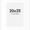 Passepartout Hvid Standard (Hvid kerne) 20x25 cm (11,5x16,6)