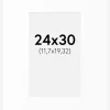 Passepartout Hvid Standard (Hvid kerne) 24x30 cm (11,7x19,32)