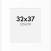 Passepartout Hvid Standard (Hvid kerne) 32x37 cm (20x23)
