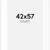 Passepartout Hvid Standard (Hvid kerne) 42x57 cm (31x47)