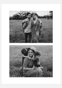 Passepartout Hvid 15x20 cm - Collage 2 Billeder (8x11 cm)