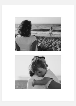 Passepartout Hvid 30x40 cm - Collage 2 Billeder (14x19 cm)