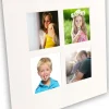 Passepartout Hvid 70x70 cm - Collage 4 Billeder (29x29 cm) (70x70 cm)
