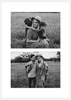 Passepartout Hvid 15x21 cm - Collage 2 Billeder (8x11 cm)