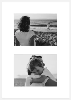 Passepartout Hvid 29,7x42 cm - Collage 2 Billeder (14x19 cm)