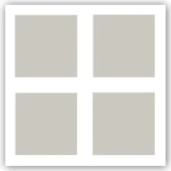 Passepartout Hvid 60x60 cm - Collage 4 Billeder (24x24 cm) (60x60 cm)