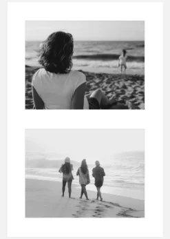 Passepartout Hvid 30x45 cm - Collage 2 Billeder (17x23 cm)