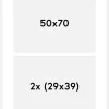 Passepartout Hvid 50x70 cm - Collage 2 Billeder (29x39 cm)
