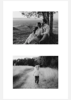 Passepartout Hvid 10x15 cm - Collage 2 Billeder (5x7 cm)