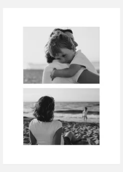 Passepartout Hvid 60x80 cm - Collage 2 Billeder (29x39 cm)