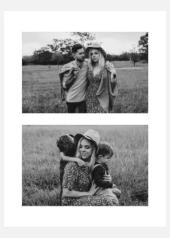 Passepartout Hvid 18x24 cm - Collage 2 Billeder (9x14 cm)