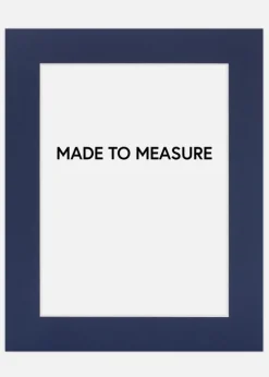 Passepartout Marineblå (Hvid kerne) - Bestilt efter mål