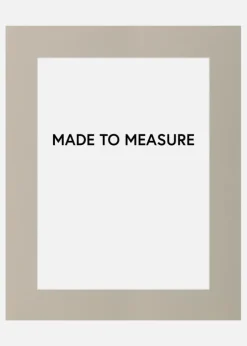 Passepartout Perlegrå (Hvid kerne) - Bestilt efter mål