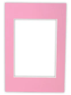 Passepartout Rosa (Hvid kerne) - Bestilt efter mål