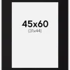 Passepartout Sort Standard (Hvid Kerne) 45x60 cm (31x44)