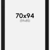 Passepartout Sort Standard (Hvid kerne) 70x94 cm (59x85)