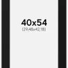 Passepartout Sort Standard (Hvid kerne) 40x54 cm (29,48x42,18)