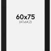 Passepartout Sort Standard (Hvid kerne) 60x75 cm (47x64,2)