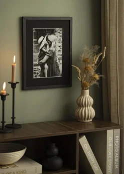 Passepartout Sort Standard (Hvid kerne) 50x65 cm (39x53)