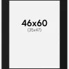 Passepartout Sort Standard (Hvid kerne) 46x60 cm (35x47)