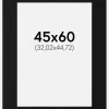 Passepartout Sort Standard (Hvid kerne) 45x60 cm (32,02x44,72)