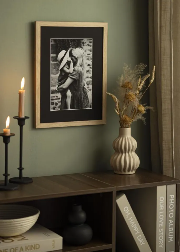 Passepartout Sort Standard (Hvid kerne) 45x60 cm (32,02x44,72)