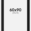 Passepartout Sort Standard (Hvid Kerne) 60x90 cm (49x74)