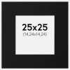 Passepartout Sort Standard (Hvid kerne) 25x25 cm (14,24x14,24)