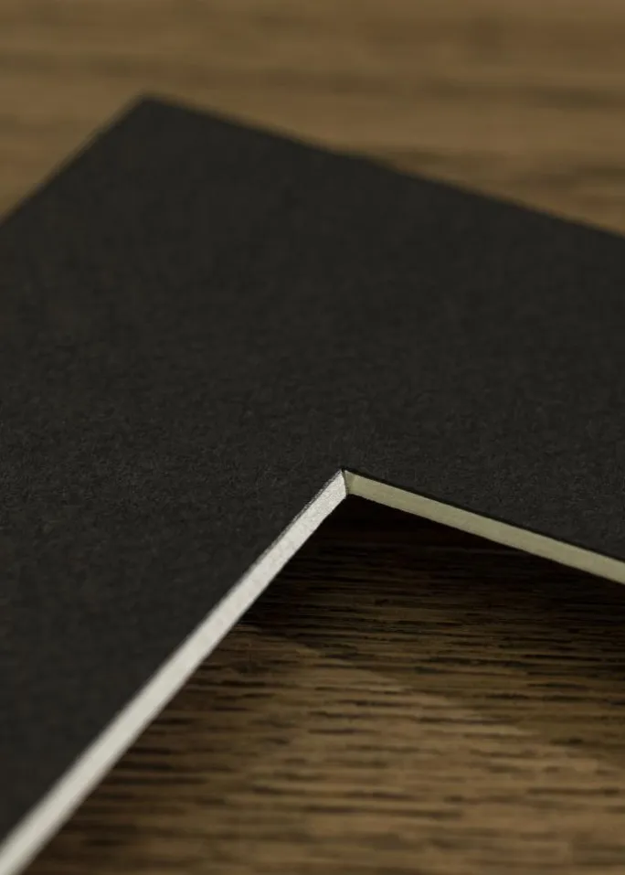 Passepartout Sort 25x50 cm - Collage 3 Billeder (12x17 cm)