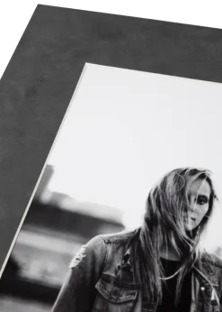 Passepartout Suede Ash - Bestilt efter mål