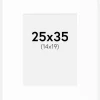Passepartout XL Standard Hvid (Hvid Kerne) 25x35 cm (14x19)