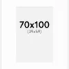 Passepartout XXL Standard Hvid (Hvid Kerne) 70x100 cm (39x59)