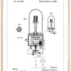Patent Print - Edison Light - White Plakat (21x29.7 cm (A4))