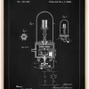 Patent Print - Edison Light - Black Plakat (21x29.7 cm (A4))