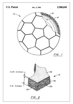 Patent Print - Football - White Plakat (21x29.7 cm (A4))