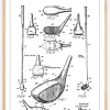 Patent Print - Golf Club - White Plakat (21x29.7 cm (A4))