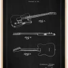 Patent Print - Guitar - Black Plakat (21x29.7 cm (A4))