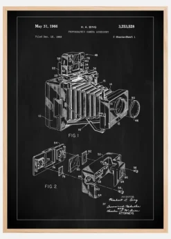 Patent Print - Photographic Camera - Black Plakat (21x29.7 cm (A4))