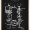 Patent Print - Portable Cold Beer Dispenser - Black Plakat (21x29.7 cm (A4))