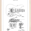 Patent Print - Tremolo Device - White Plakat (21x29.7 cm (A4))