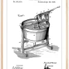 Patent Print - Washing Machine - White Plakat (21x29.7 cm (A4))