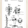 Patenttegning - Anatomisk Skelet III Plakat (21x29.7 cm (A4))