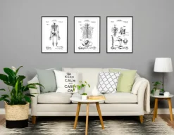 Patenttegning - Anatomisk Skelet III Plakat (21x29.7 cm (A4))