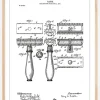 Patenttegning - Barberskraber - Hvid Plakat (21x29.7 cm (A4))