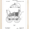 Patenttegning - Barnevogn I Plakat (21x29.7 cm (A4))