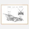 Patenttegning - Batman - Batmobile 1996 III Plakat (21x29.7 cm (A4))